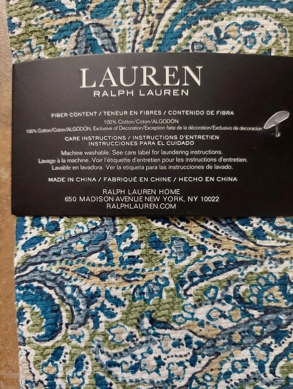 Lauren Ralph Lauren Blue, Green & Cream Paisley Kitchen Towels - Set of 3